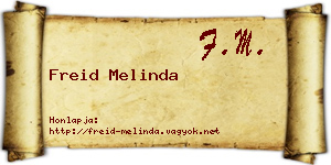 Freid Melinda névjegykártya